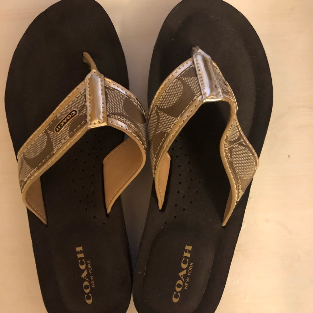 Coach flip flops, never used